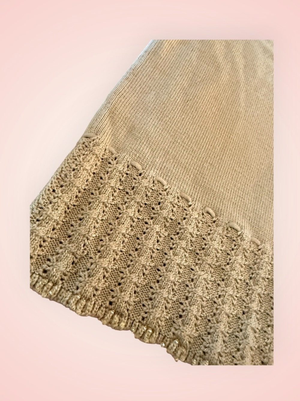 St. John Cream green Knit Midi Skirt sz 10 (A19) - Picture 4 of 4